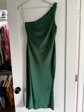 ASOS One-Shoulder Emerald Green Evening Dress